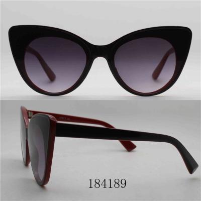 China Custom Black Cat Eye Cat Eye Cat Eye Sunglasses Custom Women Black Trendy Sunglasses With Polarized Lens for sale