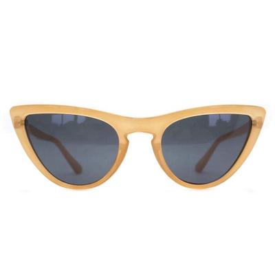 China Fashion Sunglasses Vintage Cat Eye Sunglasses For Women Flat Surface Plastic Uv400 Sunglasses for sale