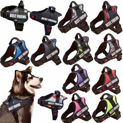 China Padded Customized Designer Customized Printing Nylon Padded Pet Mesh Dog Harness No Pull for sale