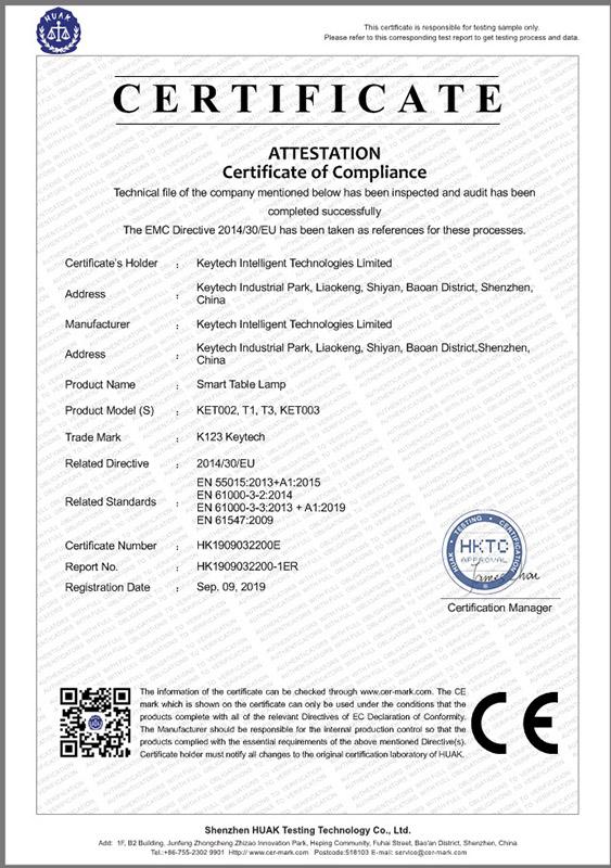 CE - Keytech Intelligent Technologies Limited