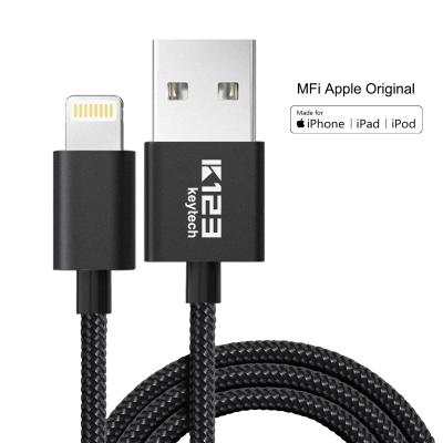 China Mobile Phone 2.4A 3ft 6ft USB Charger Cable For Lightning Cable Aluminum Alloy Data Cable Nylon Charging Line for sale