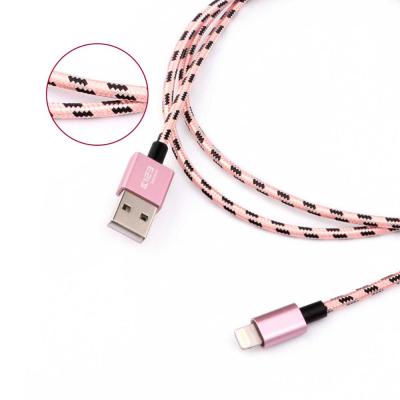 China 1m 1m 3ft Durable MFi Nylon Braided Charging Cable 2.4A C48 Connector For iPhone 6 Charging Cable for sale