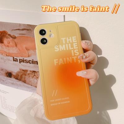 China Shockproof Orange Silicon Phone Case Summer Cover Device For iPhone X12 Pro for sale