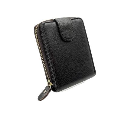 China Wholesale High Quality Leather Slim Men's Wallet Zipper Around Climp Wallet Organizer Coin Purse Card Holder Pocket for sale