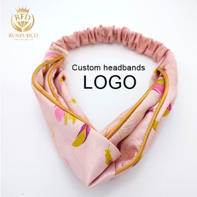 China Simple concise women's hair band headband custom LOGO, printing, embroidery, flag and other headbands custom styles for sale