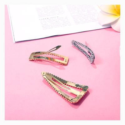 China Girl 8cm Cute Geometric Women's Diamond Crystal Rhinestone Bling Hair Clip Hairpins for sale