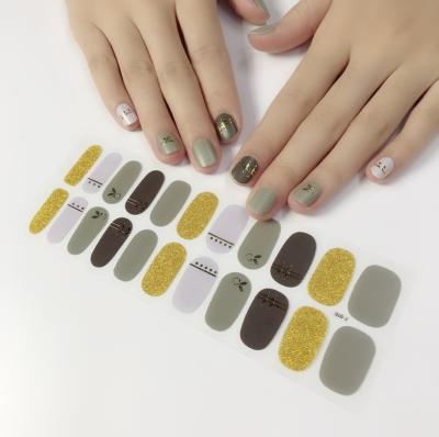 China Easy Apply And Remove New 22 Finger 3d Nail Stickers Can Be Customized By OEM Manufacturers for sale