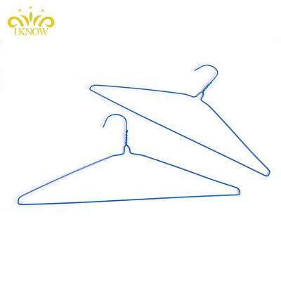 China Cheap Price Modern I KNOW Bulk Spray Blue Laundry Wire Wrapping Hanger for sale