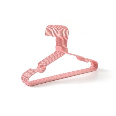 China China KOREAN Manufacturer Best Price Multicolor Notched I KNOW Powder Coated Metal Hangers For Baby for sale