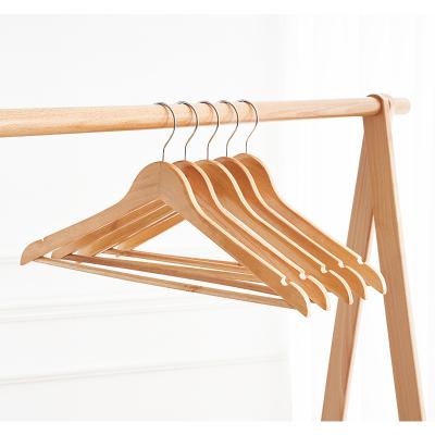 China Multifunctional modern high quality non-slip surface I KNOW wooden suit hanger for sale