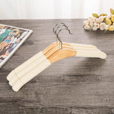 China Modern Wholesale Clothing Store Using I KNOW Lady's Sponge Wooden Hanger Non-slip for sale