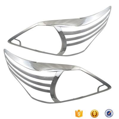 China High Quality ABS Front Lamp Cover Chromed ABS Plastic Accessories For Innova 2012 Head Light for sale