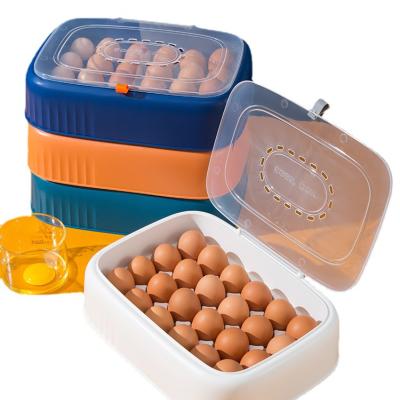 China Refrigerator Egg Box Anti-Drop Storage Box Kitchen Egg Shelf Covered Fresh-keeping Tray for sale