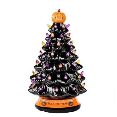 China 2021 Plastic Halloween Decoration Halloween Ornaments Decoration Glowing Halloween Tree Gift for sale