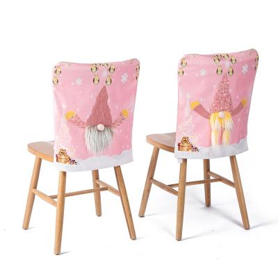 China 2021 New Product Christmas Decoration Christmas Chair Cover Pink With Light Rudolph Chair Cover Home Table Decoration for sale