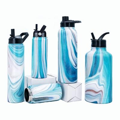 China Sustainable Stainless Steel Bottles Vacuum China Supply Custom Insulated Water Bottle With Straw Lids for sale