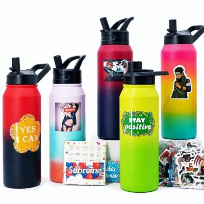 China Good Selling Minimalist Insulated Stainless Steel Water Bottle Double Walled Vacuum Flask With Sorts Lids for sale