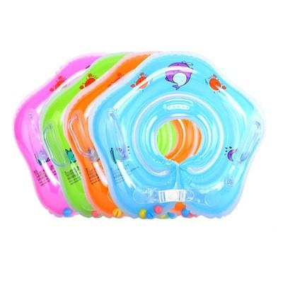 China Safety Loop Handle 2 Chambers Floating Tube Inflatable Neck Infant Collar Kids Swim Pool Accessories Surround Bathing Raft Ring With 2 Chambers for sale