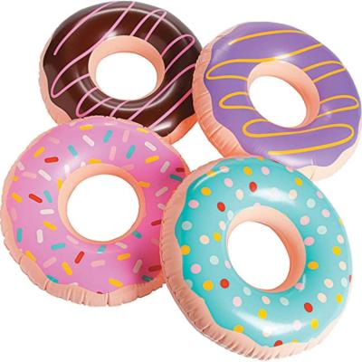 China Kid Donut Pool Floats Donut Swimming Rings Various Colors Donut Inflatable Tube for sale