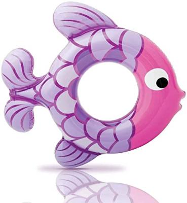 China Weld Well Swim Along Rings Fish Dimensions 77*76 For Kids Ages 3-6 Made Of High Grade Eco PVC Soft And Shiny Swimming Rings for sale