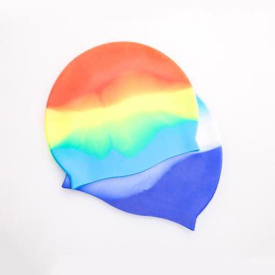 China Custom Fashion Silicone Hat Wholesale Custom Teens Eco-Friendly Durable Waterproof Swimming Hat With Logo Swim Hat Customized Multicolor for sale