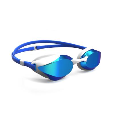 China Free Sample Adult Swimming Glasses Anti-fog Custom Logo And Colors Waterproof Shape Plated Swim Glasses for sale