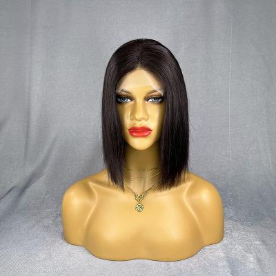 China Skuld Wave Short Bob Wigs 4x4 Lace Closure Wigs Silky Straight Wigs Brazilian Hair Bob Wig Drop Shipping Wholesale for sale