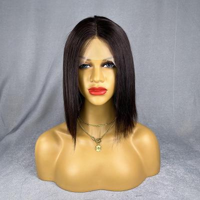 China Silky Straight Wave Skuld Short Bob Wigs Brazilian Human Hair Wigs T Lace Up Hair Wigs Wholesale for sale