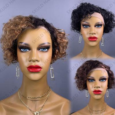 China Skuld Pixie Cut Human Hair Pixie Cut Wigs Lace Up Short Wigs For Black Women Wholesale for sale