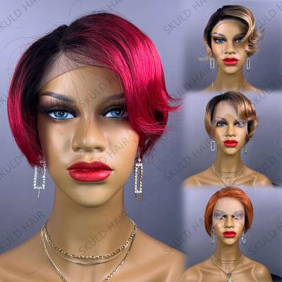 China Pixie Cut Skuld Short Pixie Cut Hair Lace Wigs For Black Women for sale