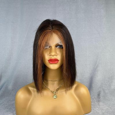 China Silky Straight Front Wigs Honey Brown 1b-30 Remy Human Hair Wig Lace Front Wigs Skuld 13x4 Wave Wave For Black Women drop shipping wholesale for sale