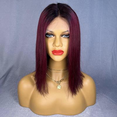 China Silky Straight Front Wigs Ombre Color T1b99J Remy Human Hair Wig Wave Skuld 13x4 Lace Frontal Wigs For Color Women drop shipping wholesale for sale