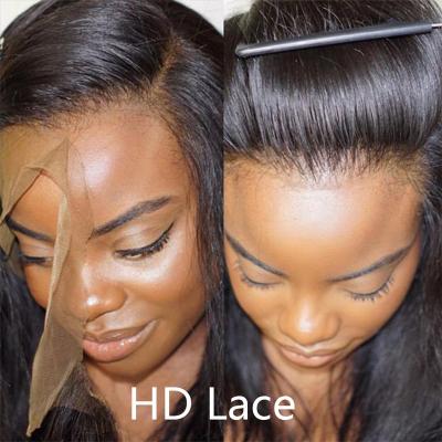 China 100% Remy Skuld 360 13x4 HD Lace Frontal Closure Human Hair Cuticle Aligned Swiss Lace Frontal Closure 5x5 Transparent Scalp HD Lace Closure for sale