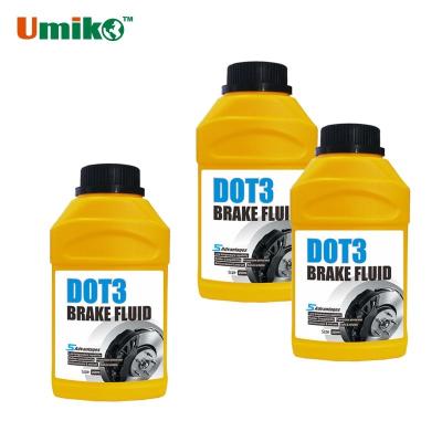 China High Efficiency Synthetic Brake Fluid Long Lasting Dot3 Brake Fluid Customized for sale