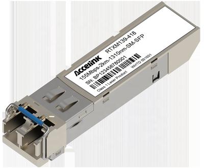 China SDAC SFP Module 155Mb 1310nm 2km SMF Fiber Optic Transceiver Single Mode for sale