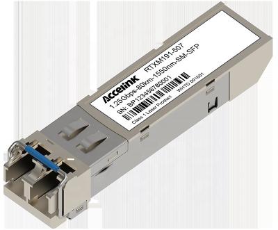 China Factory Price Gigabit Ethernet Fiber Optic Transceiver 80km 1550nm 1.25G SFP Single Mode Transceiver for sale