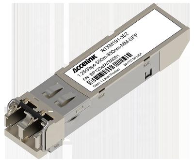 China Gigabit Ethernet 1.25G SFP 850nm 500m SMF Fiber Optic Transceiver Module for sale