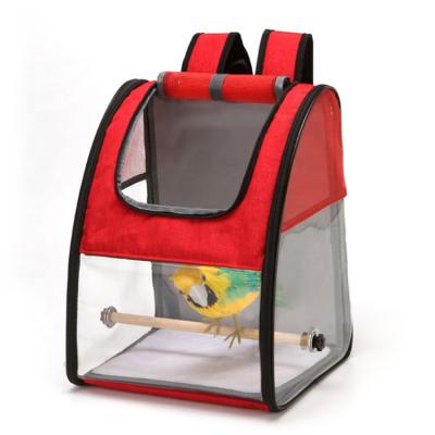 China Portable Breathable Bird Carriers Cages Fashion Carry Bag Parrot Cages Backpack Animal for sale