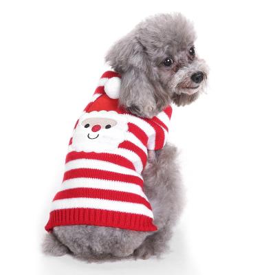 China Keep Hot Cute Cute Interesting Red Dress Little Dog Girl Figure Funny Striped Sweaters For Dogs for sale