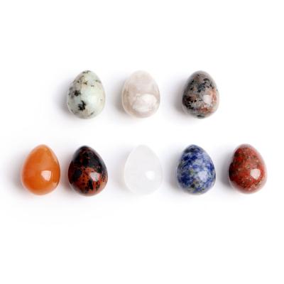 China Natural Polished Hangings Crystal Exercise Massage Eggs China Mixed Small Gemstone Healing Pendant Making Decoration for sale