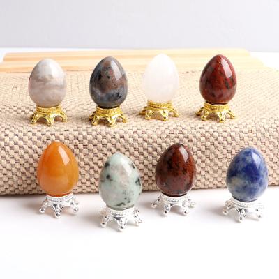 China Home Decoration Gift Crystal Ornament Accessories Massage Mini Healing China 23*17mm Natural Egg Quartz Collection for sale