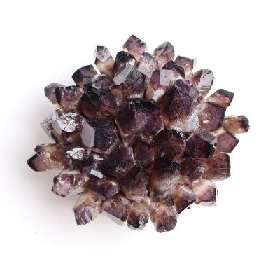 China Wholesale Natural Mineral Stone China Specimen Healing Gray White Crystal Cluster For Yellow Green Home Decoration&Gift for sale