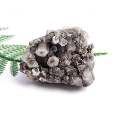 China China Ornamental Energy Natural Rough Gemstone Healing Group Mineral Black Columnar Collection Calcite Specimen Home Decoration for sale