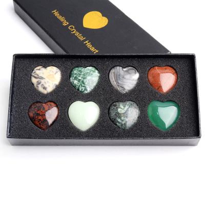 China China 8pcs Heart Natural Amethyst Pendant Accessories Like Shaped Mineral Specimen Collection Gift Box Aquarium Decor Gift Diy for sale