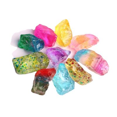 China China Crystal Customized Beautiful Pink Yellow natural Freeform Aura Quartz For Decoration Gifts colorful green blue for sale