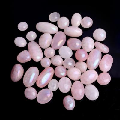 China China Reiki Healing Plated Rose Quartz Aura Crystals Tumbled Stones For Gift Decoration Gathering for sale