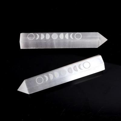 China China Natural Moroccan High Frequency Energy Gypsum Column Tower Healing Stone Point Crystal For Gifts for sale