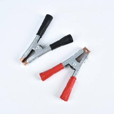 China Car 2pcs Car Battery Alligator Test Lead Clamps Clips Connector Insulated Crocodile Alligator Clip for sale