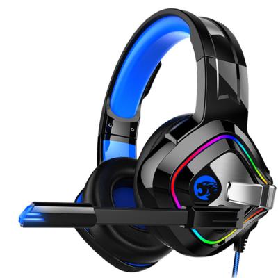 China Hot Selling RGB LED Earphone Marquee USB Gaming PC Earphone 3.5mm Wired Earphone Computer Music Headset Gaming Headset for sale