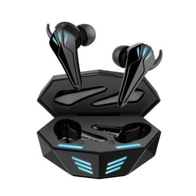 China 2021 New In-Ear Gaming Non-Inductive Private Decoding TWS Headphones Dual Delay Luminescent Blue Cog Headset for sale